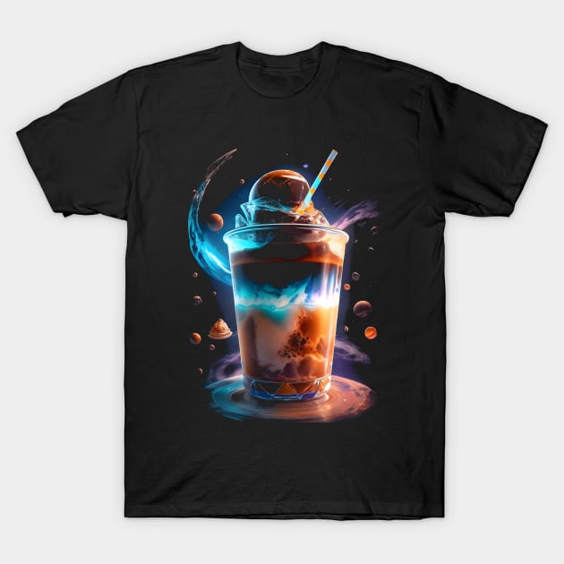 Ice Coffee in Space T-Shirt by Ravenglow